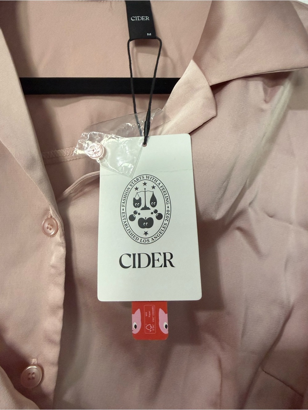 Cider NWT Satin Wrap Blouse - M - Picture 5 of 7
